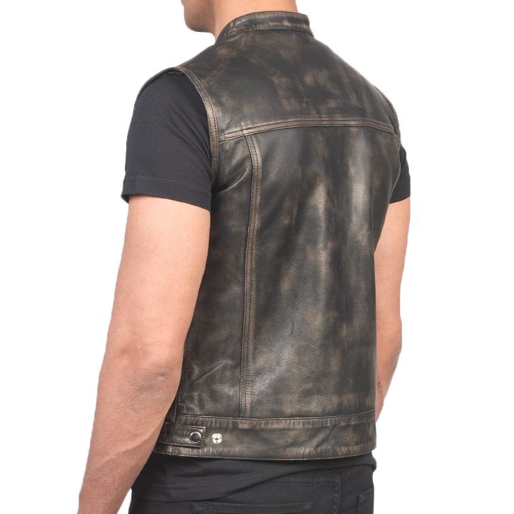 Motorbike Leather Vest